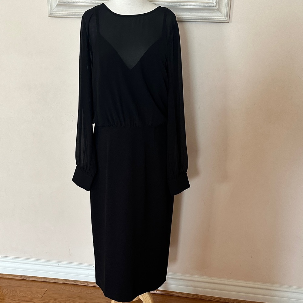 Dress the Population Black Long Sleeve Dress